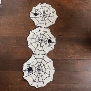 Max Studio beaded table Runner spiderweb